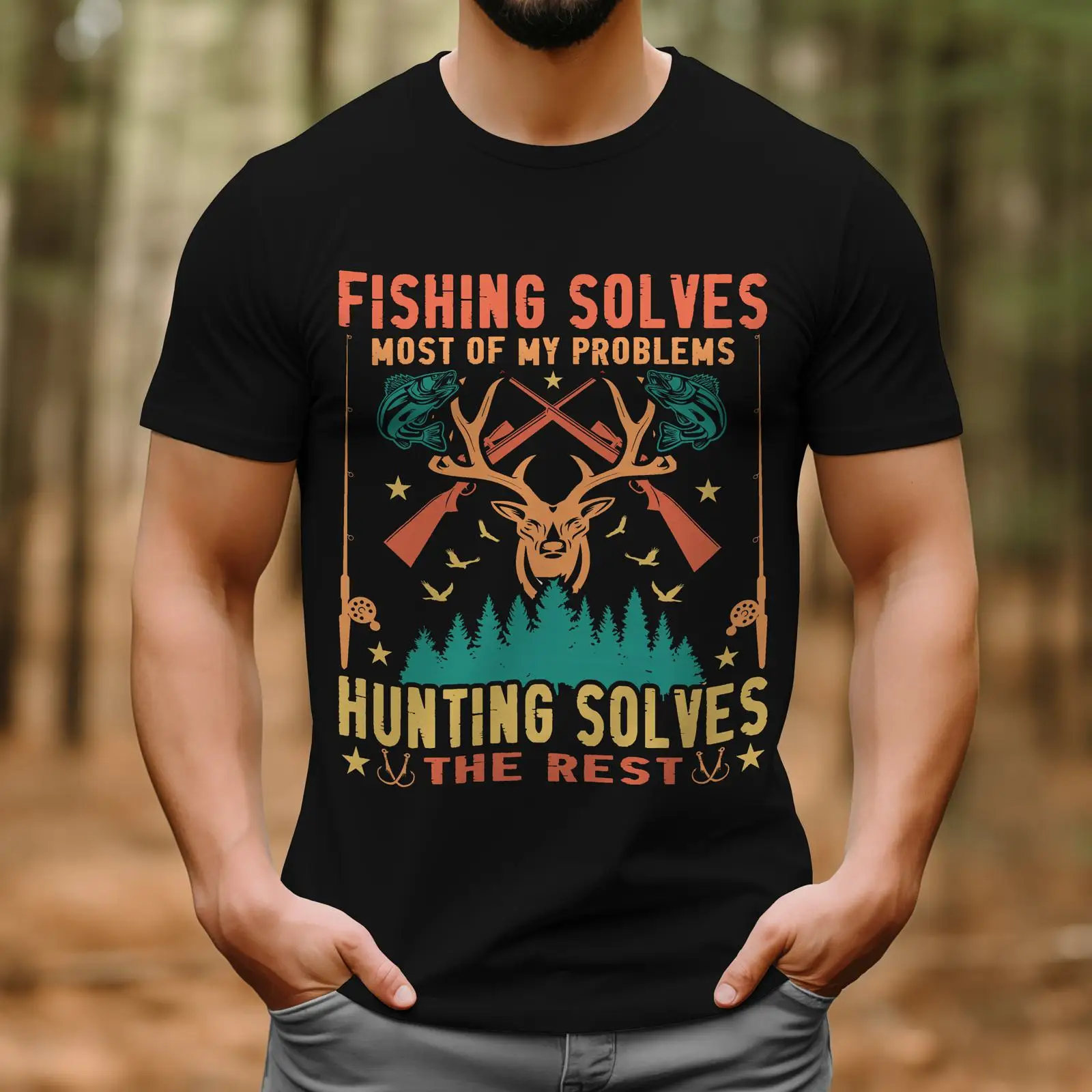 Outdoor Hunting Quotes - Vissen Jagen Grappig Citaat T-shirt voor