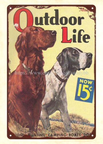 Hunting Outdoor Shop - 1936 OUTDOOR LIFE tijdschrift jachthond omslag