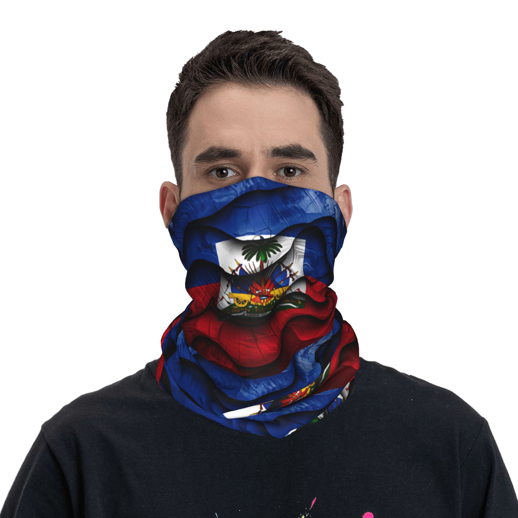 Outdoor Hunting And Fishing - Haïtiaanse vlag balaclava jacht vissen tactisch