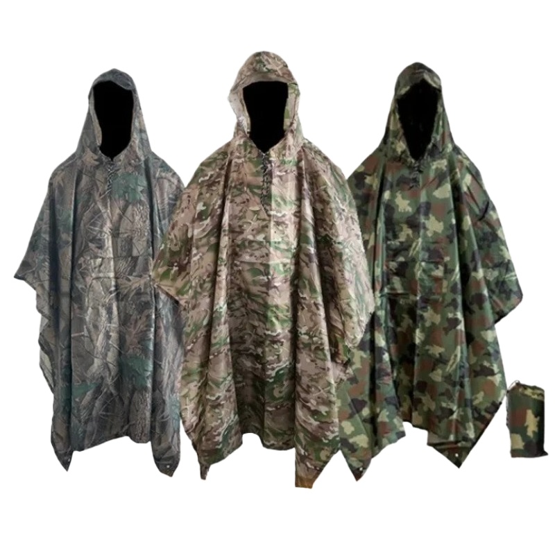 Hunting Outdoor Boys - Multifunctionele draagbare volwassen buiten waterdichte regenjas