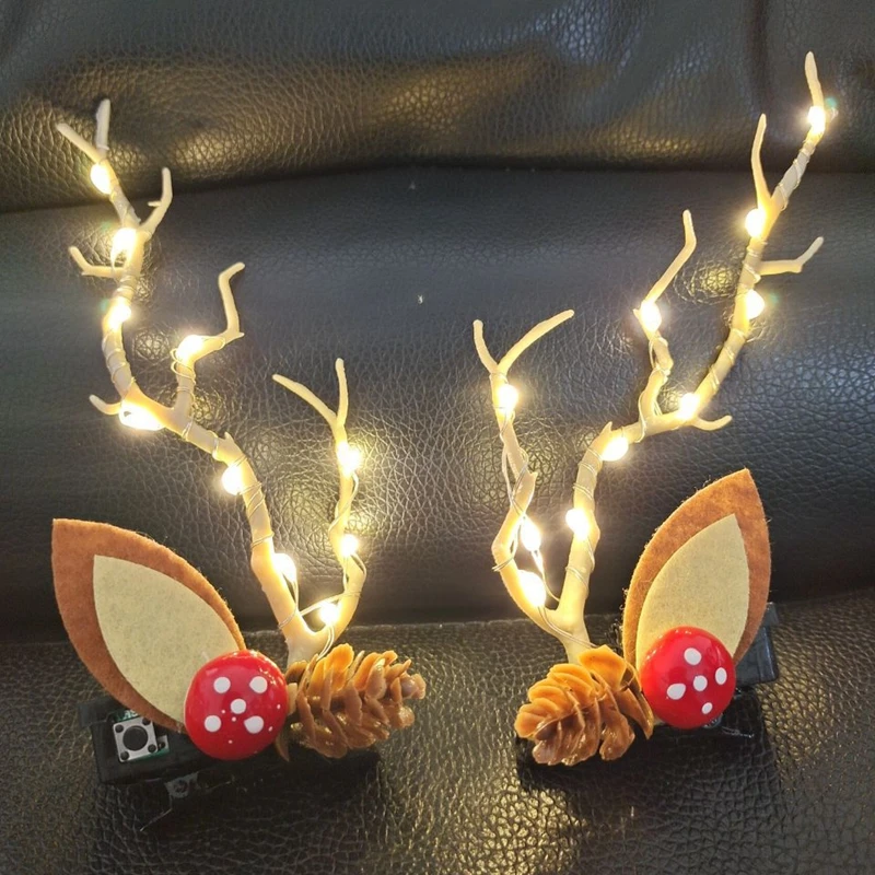 Elk Bugle Call - LED Kerstgewei Hoofddeksels voor Vrouwen Meisjes