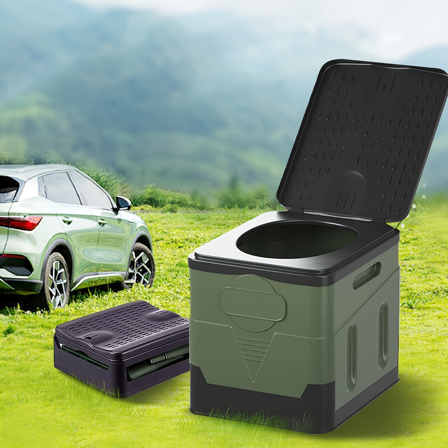 Outdoor Hunting Toilet - Draagbaar kampeertoilet Opvouwbaar kampeerreistoilet Opvouwbaar draagbaar