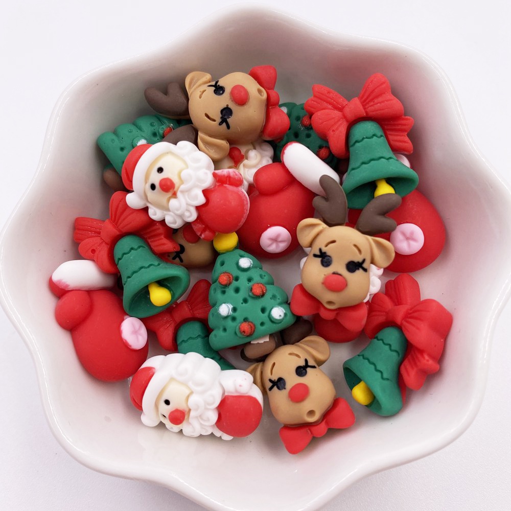 Elk Bugle Call - 20Pcs Kawaii Kleurrijke Hars Elanden Kerstman