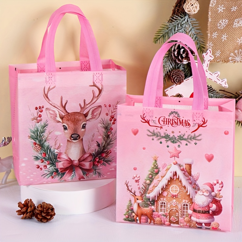 4/8 stuks roze kerst draagtass - Elk Bugle Call recensie en prijs