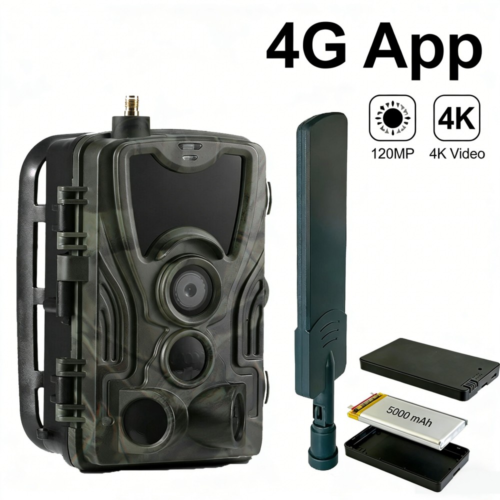 4G 4K 120MP Live Video 5000mAh - Outdoor Hunting Video Camera recensie en prijs