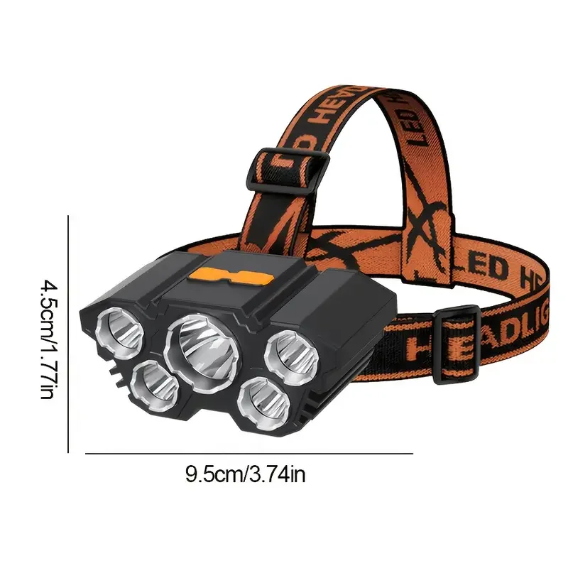 Draagbare 5LED buitenkoplamp m - Outdoor Hunting And Fishing recensie en prijs